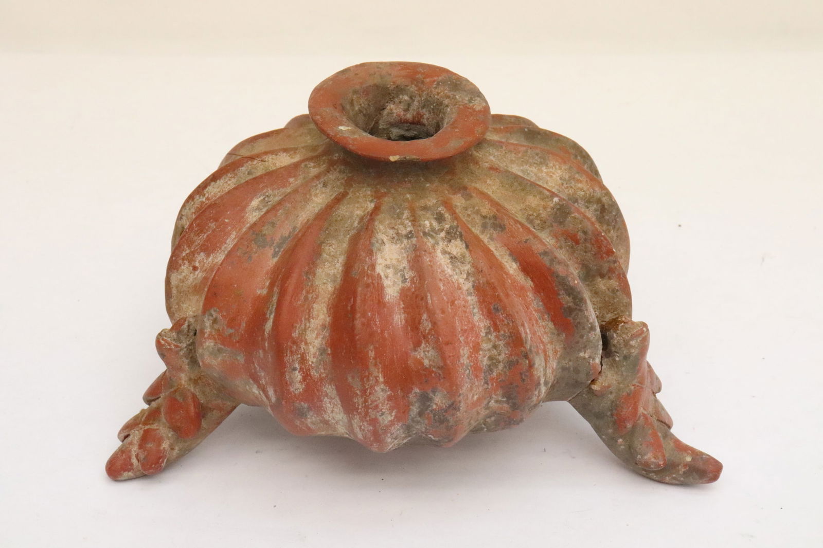 Pre-Columbian(?) colima slip glazed tripod vessel (1 of 9)