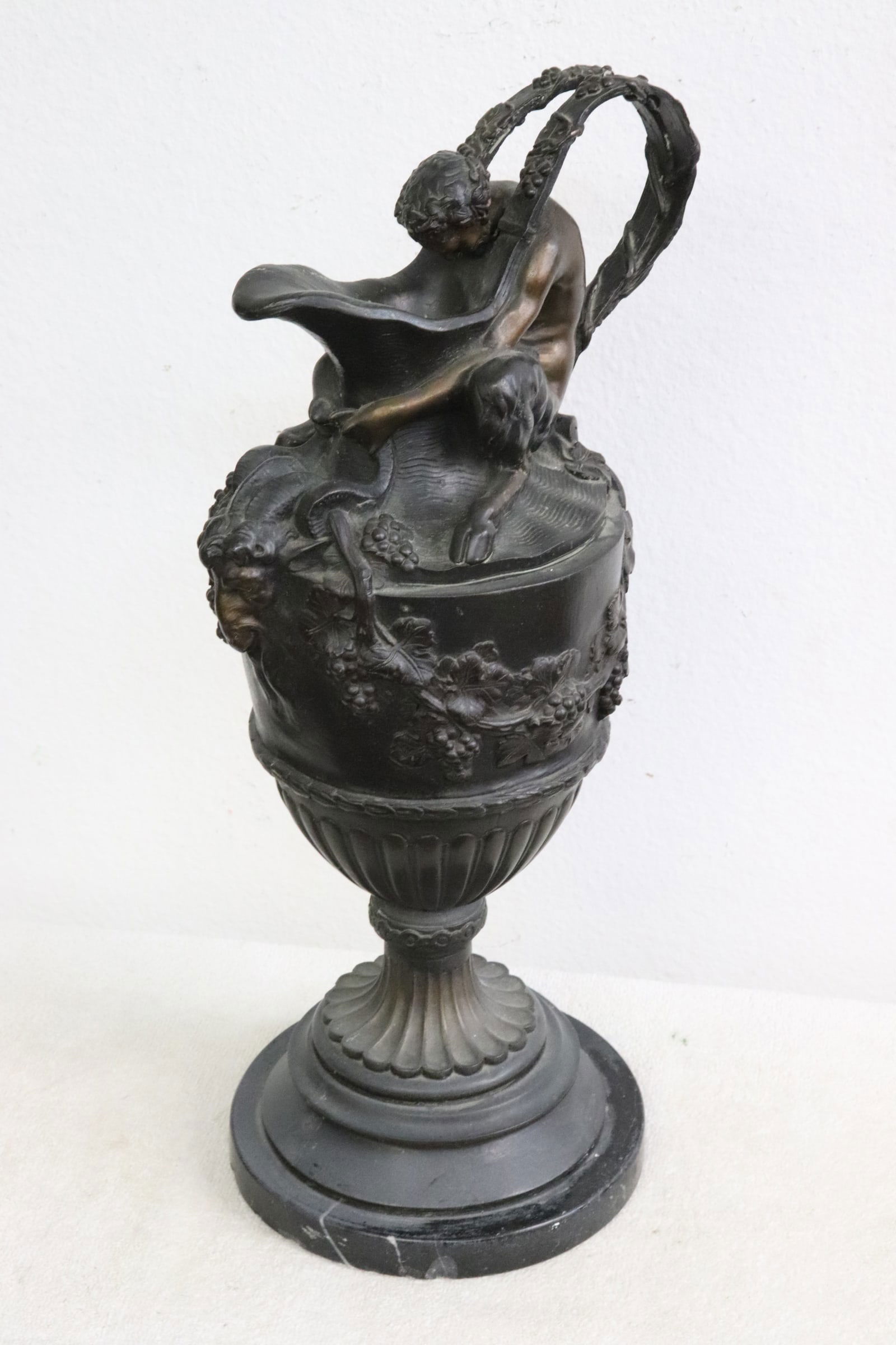 Very heavy European 19th century bronze urn (1 of 9)