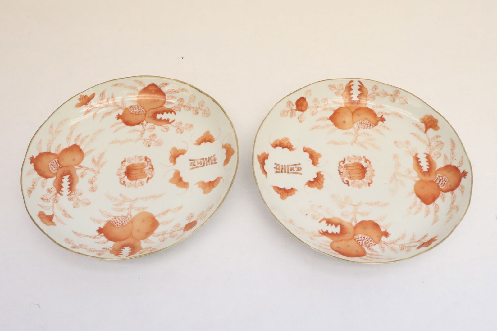 Pair Chinese late 19th century porcelain plates (1 of 8)