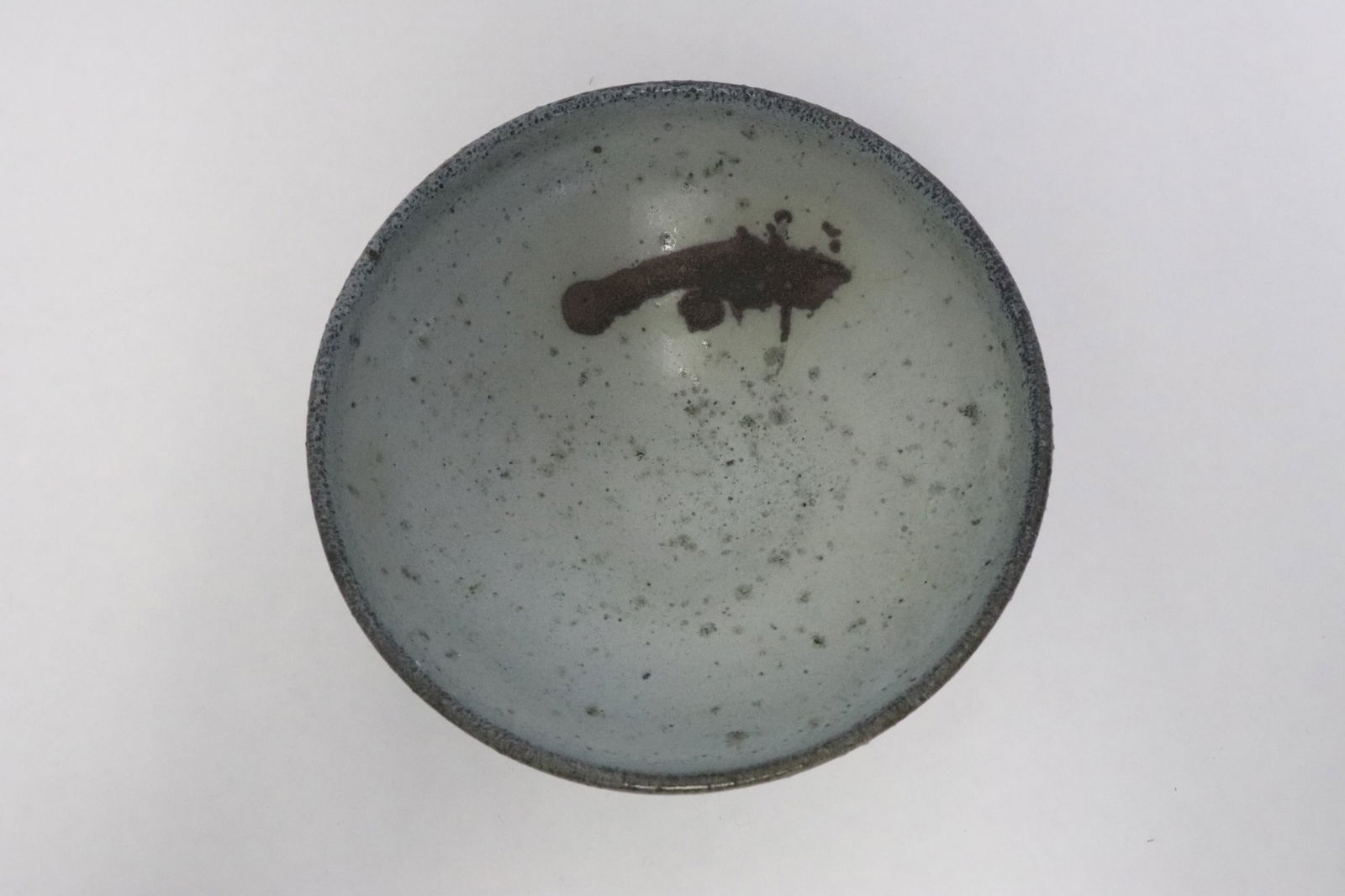 Yuan earthenware bowl, c1100 AD: A rare Yuan earthenware bowl, probably from sunken ship, c1100 AD, 2.7"x6.5"dia