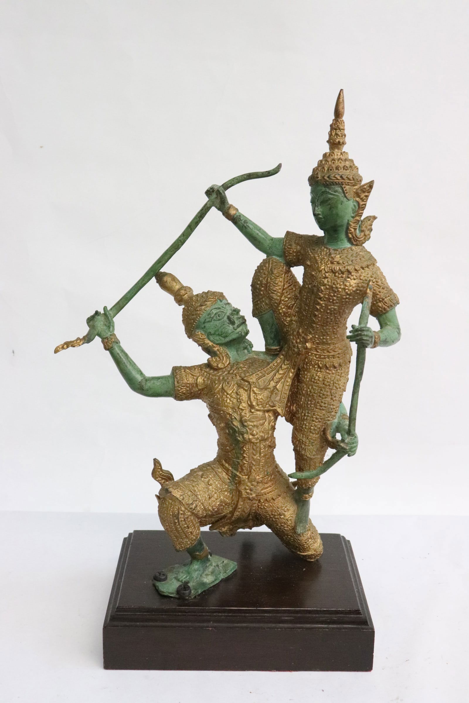 A Thai bronze sculpture of deity (1 of 7)