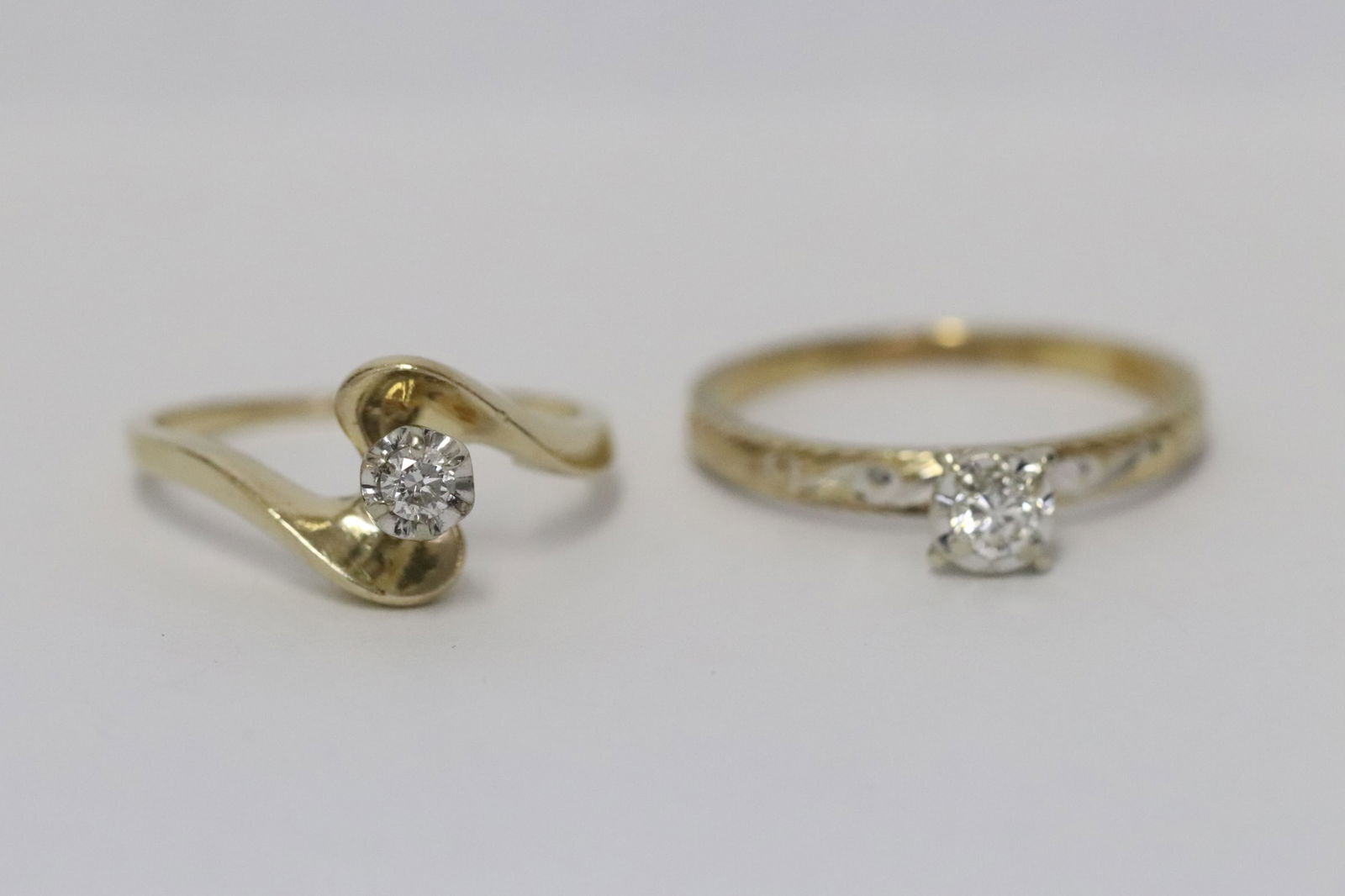 Two 14K Y/G diamond rings (1 of 10)