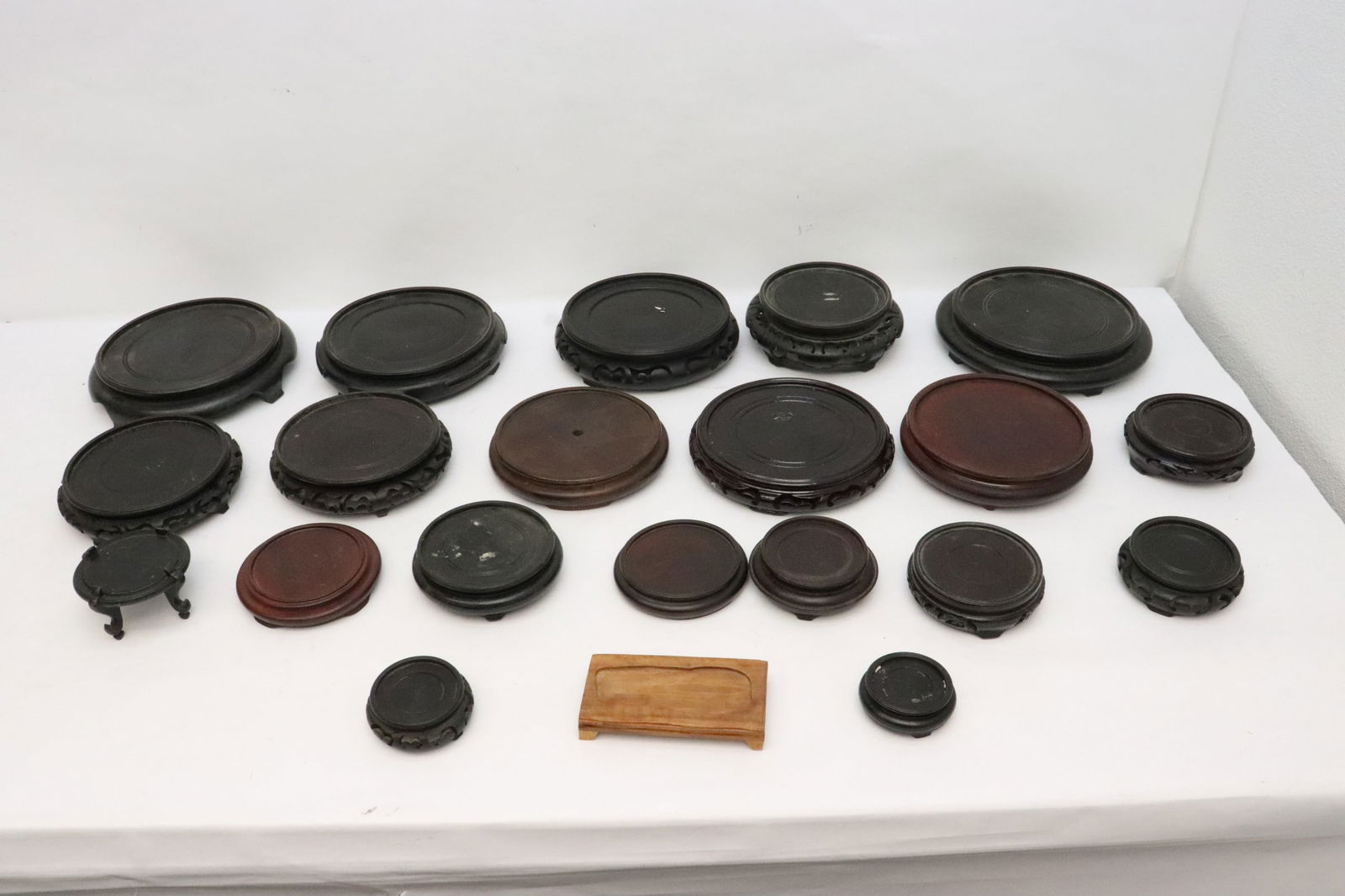 Large lot of wood stand (1 of 8)