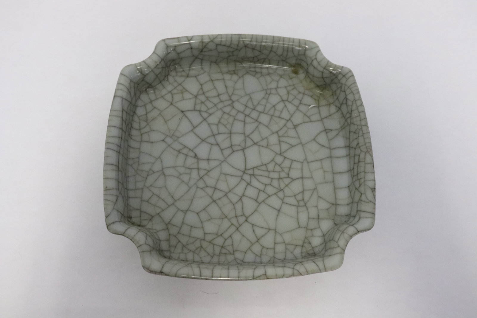 A Song style crackleware square brush wash: A Song style crackleware square brush wash, 1.24"x6.05"x6.05"