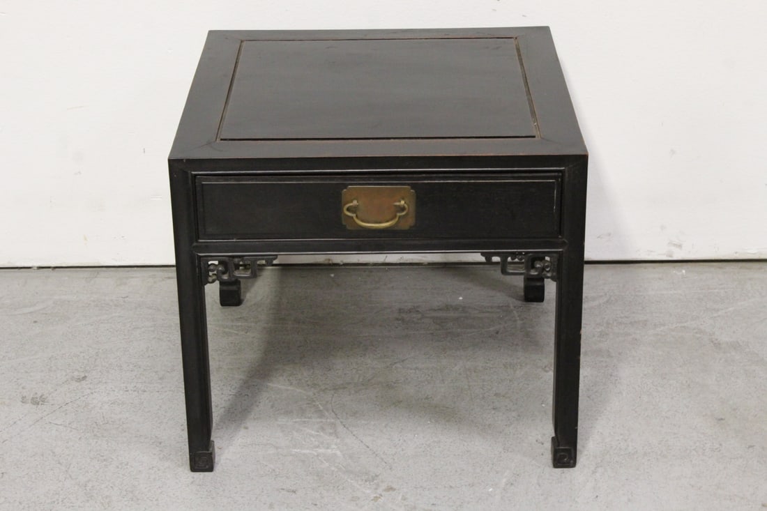 Chinese rosewood square side table (1 of 11)