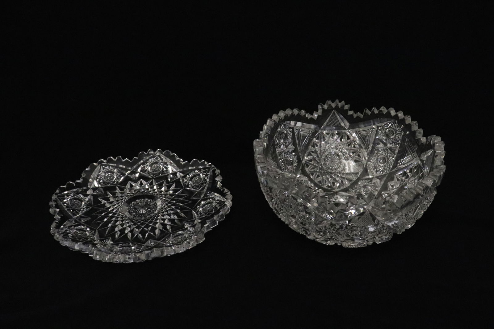 2 American brilliant cut period crystal pieces (1 of 11)