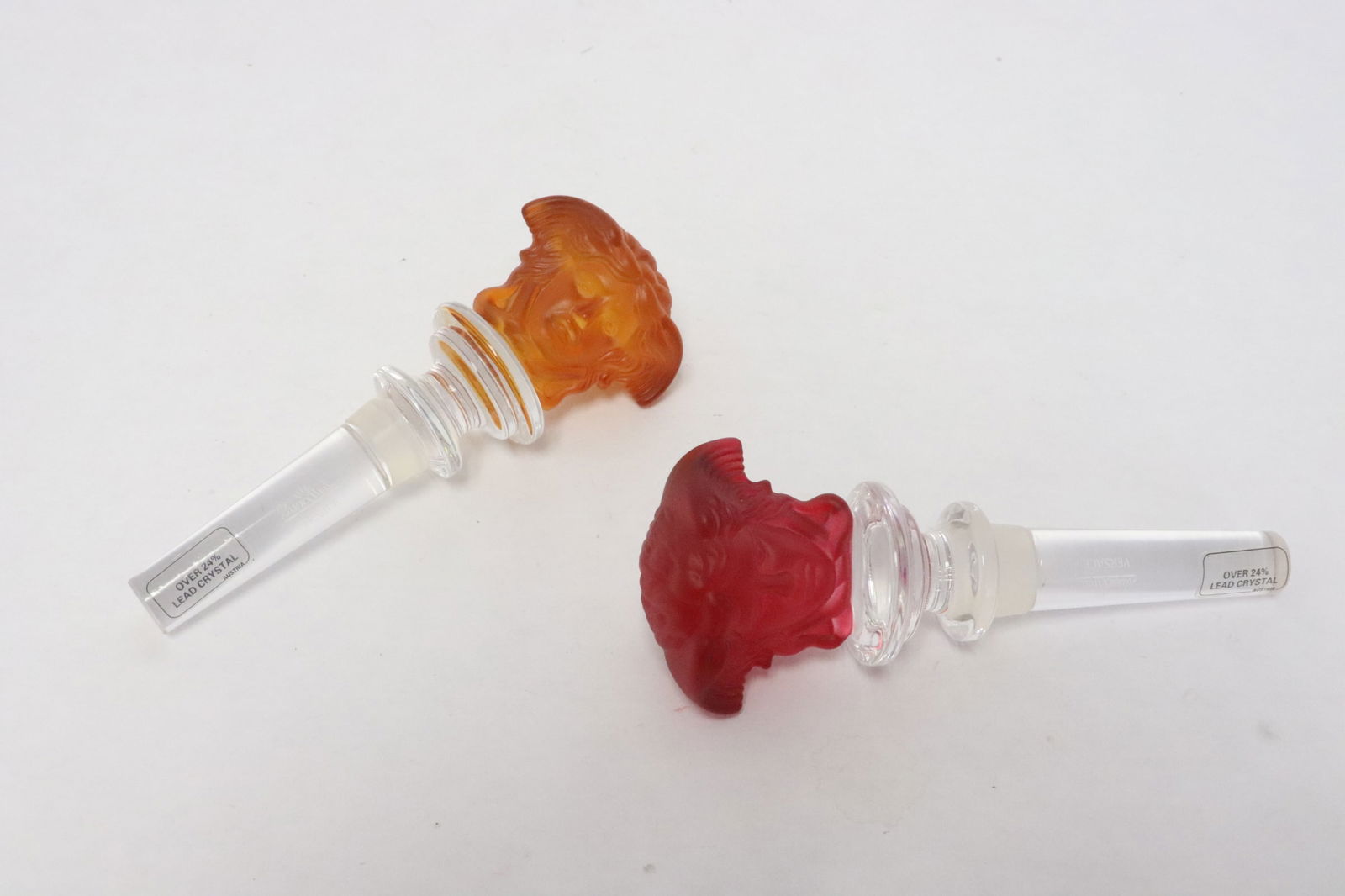 2 Versace Medusa head motif crystal bottle stoppers (1 of 8)