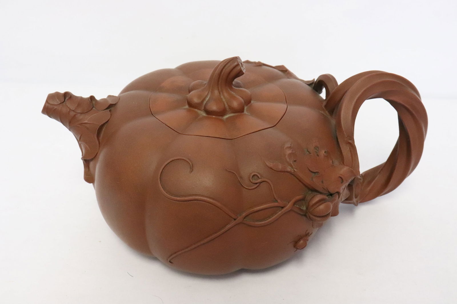 A fine large Yixing teapot, signed by artist (1 of 7)
