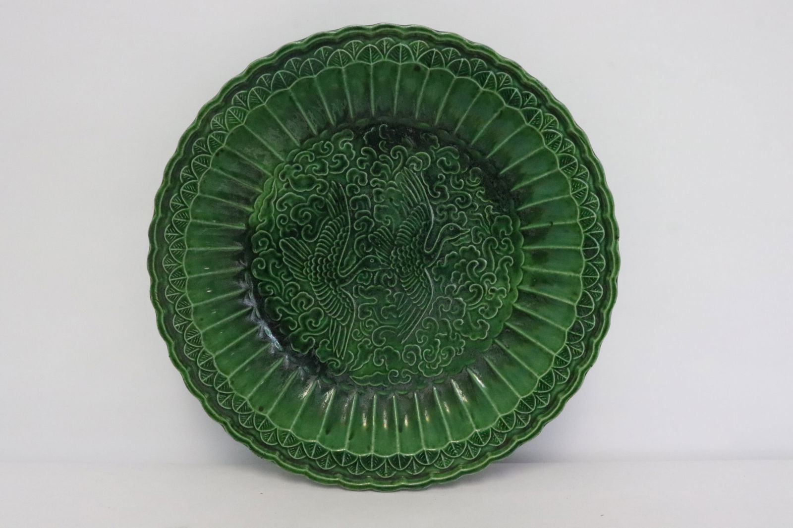 A green glazed porcelain plate (1 of 6)