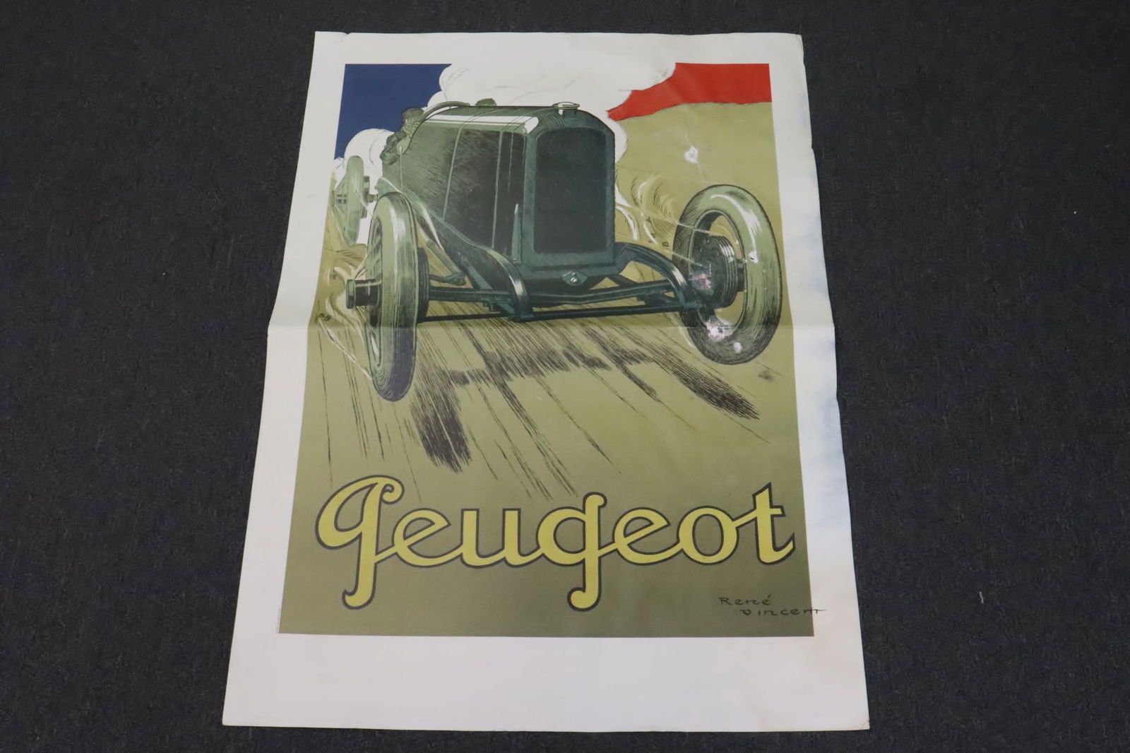 vintage French "Geugeot" poster by Rene Vincent (1 of 6)