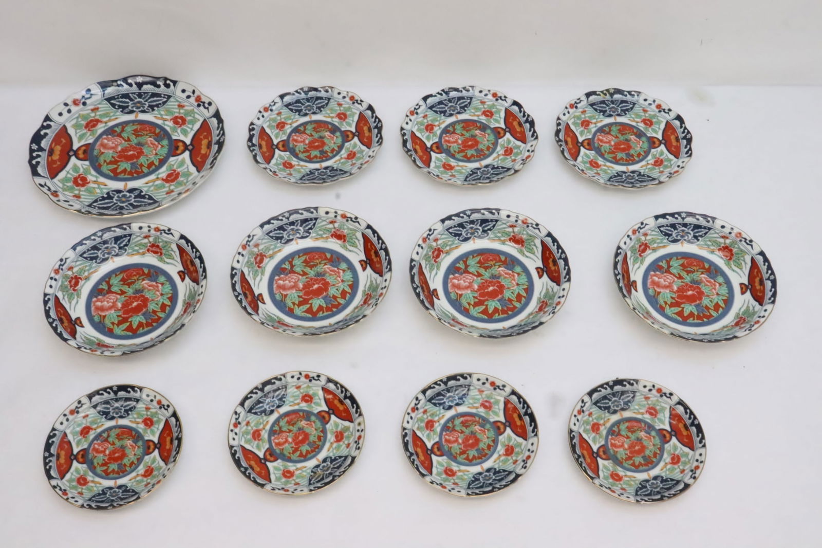 12 pc porcelain dessert partial set by Gump (1 of 10)