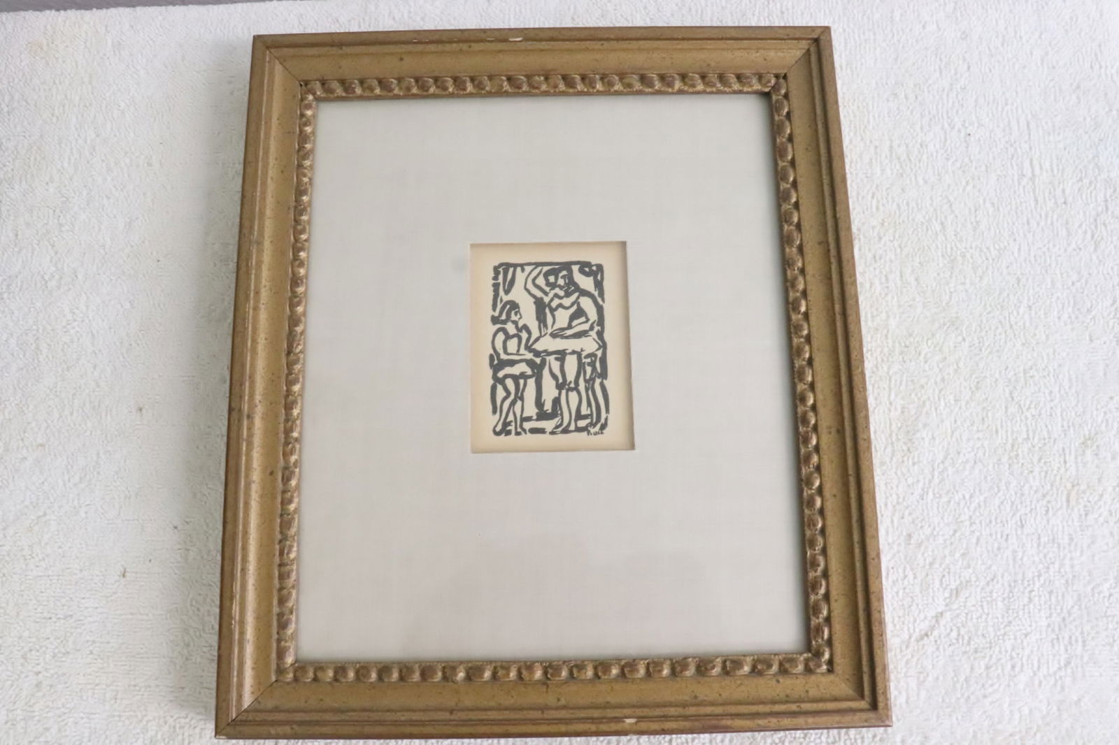 A framed wood cut print by George Rouault (1 of 3)