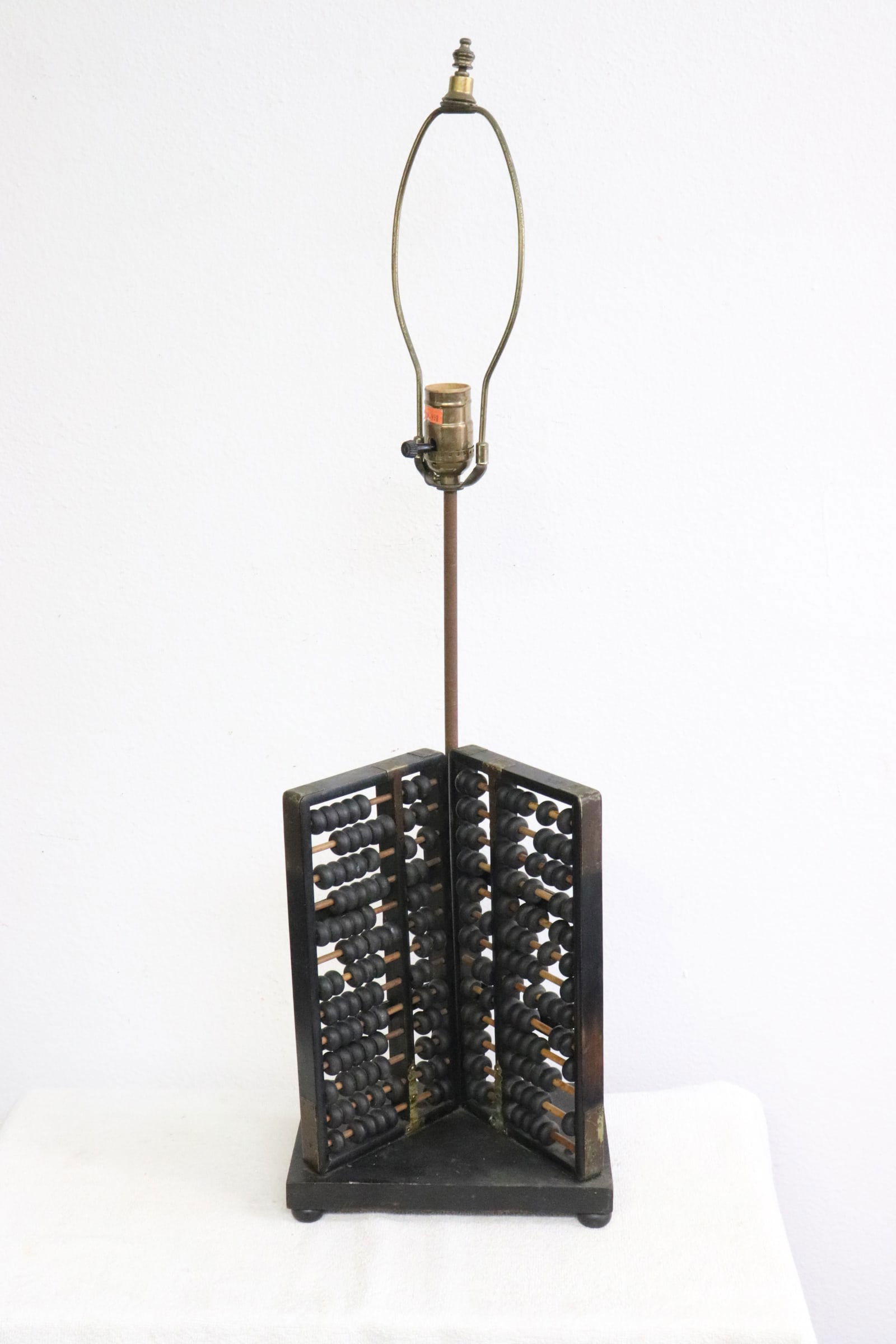 Table lamp with 2 Chinese vintage abacus (1 of 5)