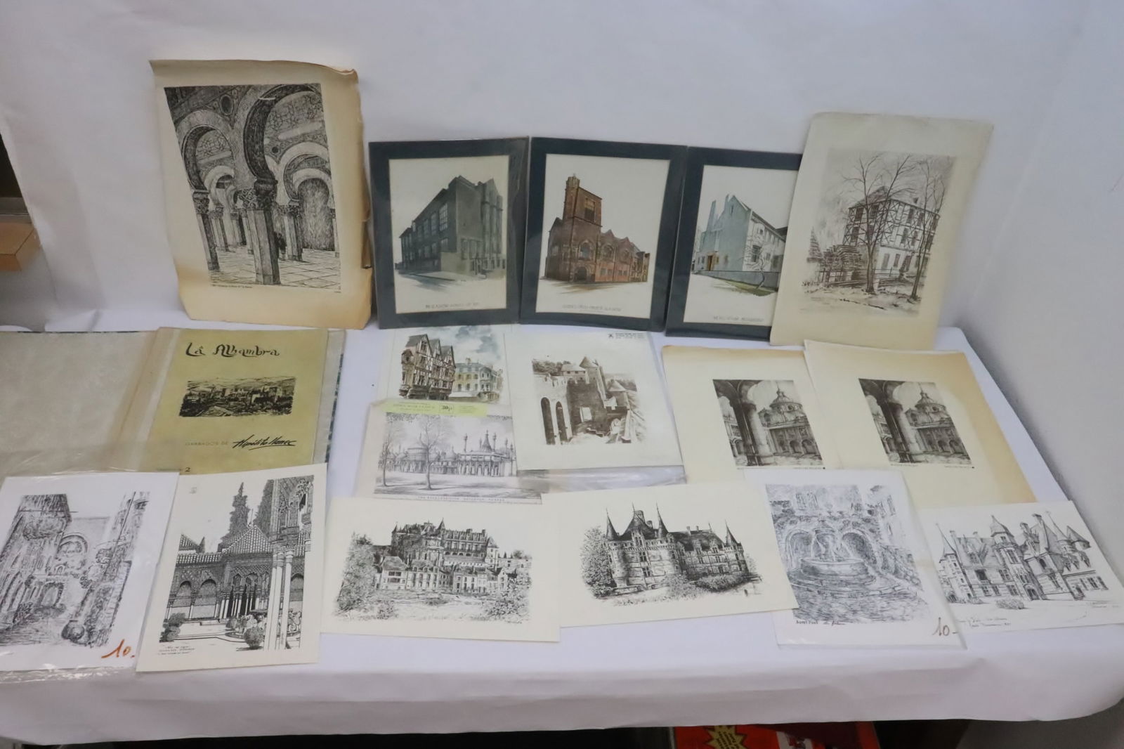 Large lot of etchings/ prints of architectural subject (1 of 11)