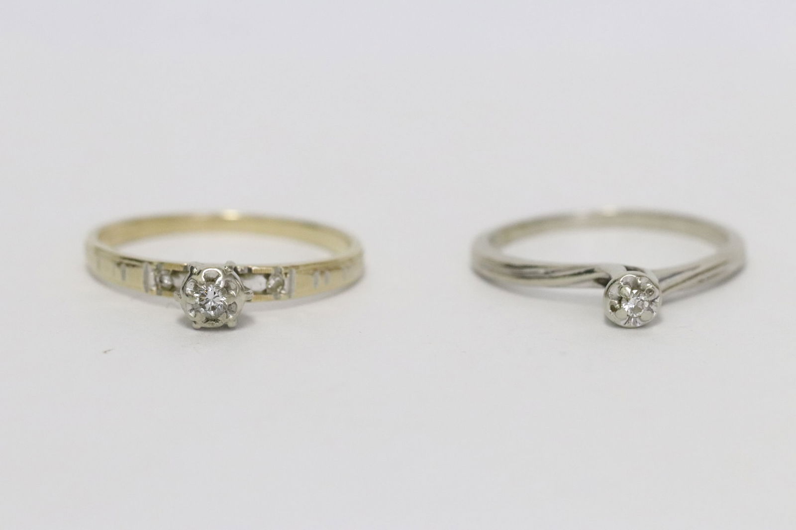 Two 14K Y/G ring set with small diamonds (1 of 10)