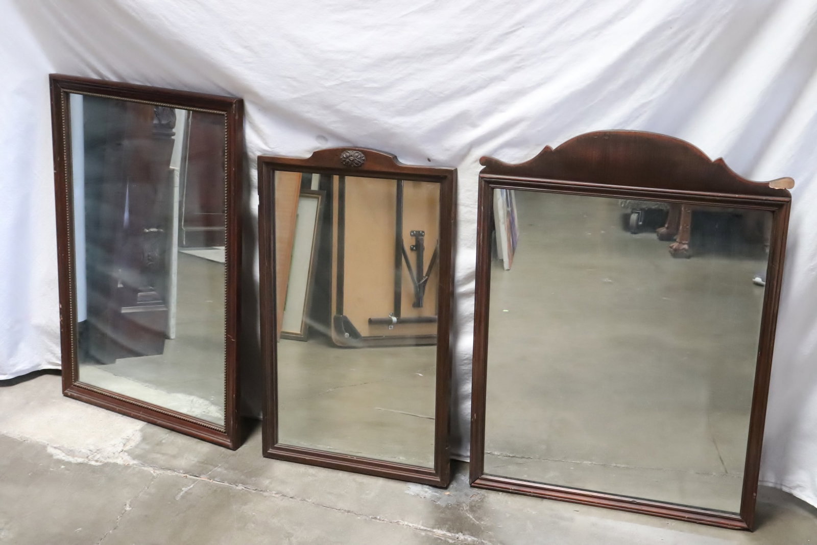 3 mahogany framed mirrors (1 of 10)