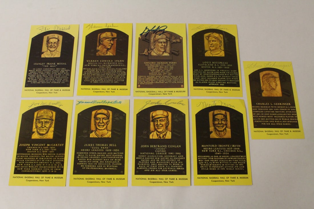 9 signed baseball cards (1 of 10)