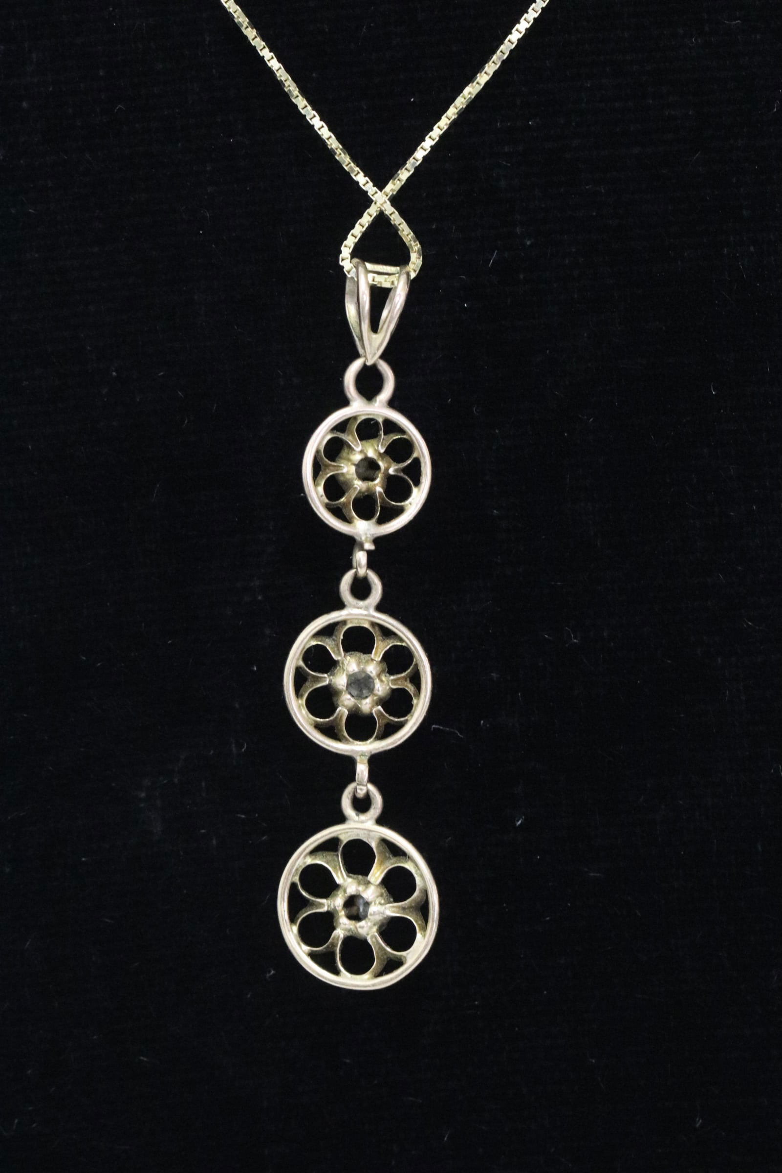 14K pendant w/ diamonds & 14K Y/G necklace (1 of 10)