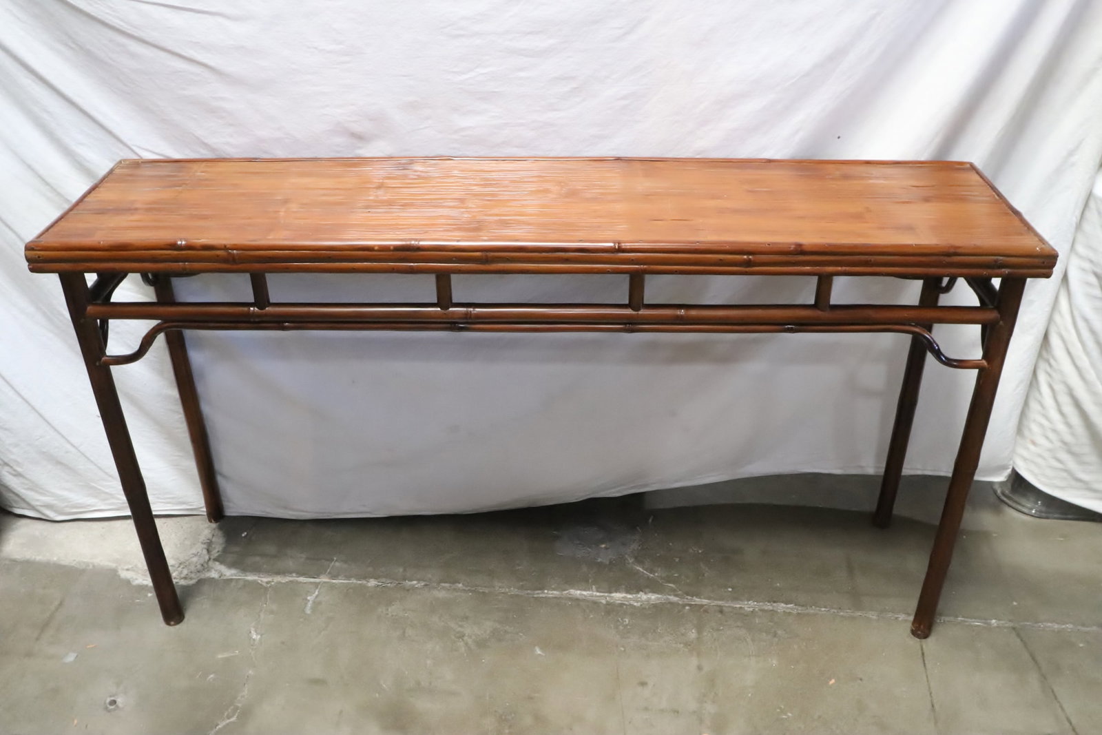 Chinese bamboo console table: Chinese bamboo console table, 31.3"x58.2"x14.2"
