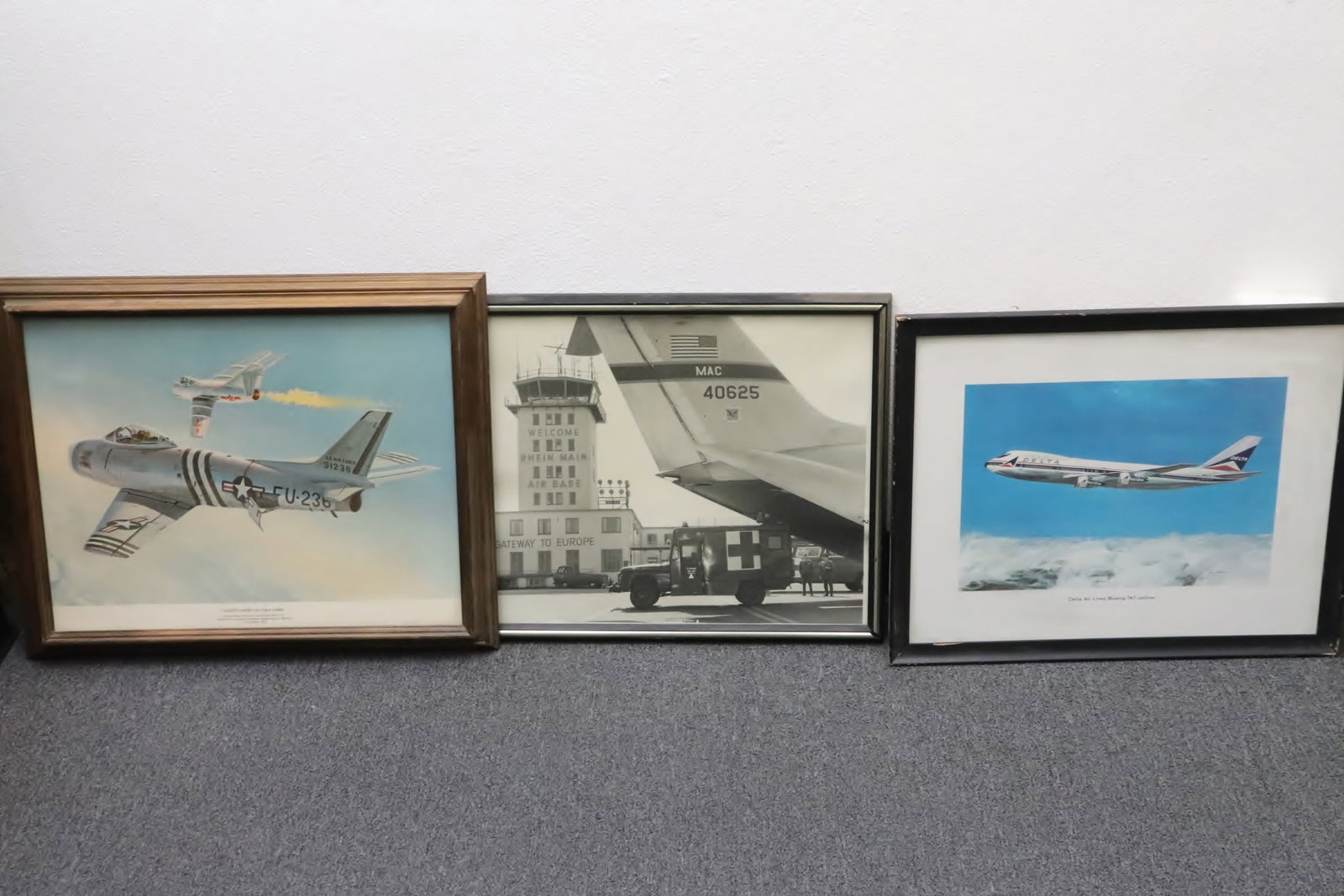 3 framed airplane photos (1 of 10)