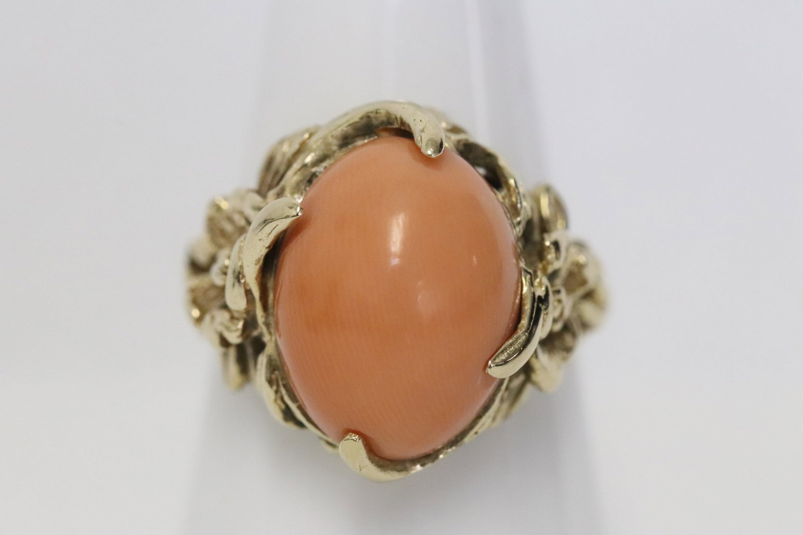 14K Y/G coral ring (1 of 7)