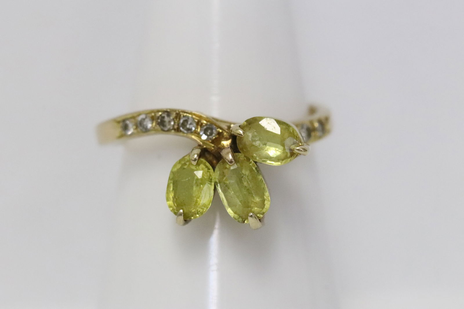 14K Y/G ring set w/ topaz and diamonds (1 of 8)