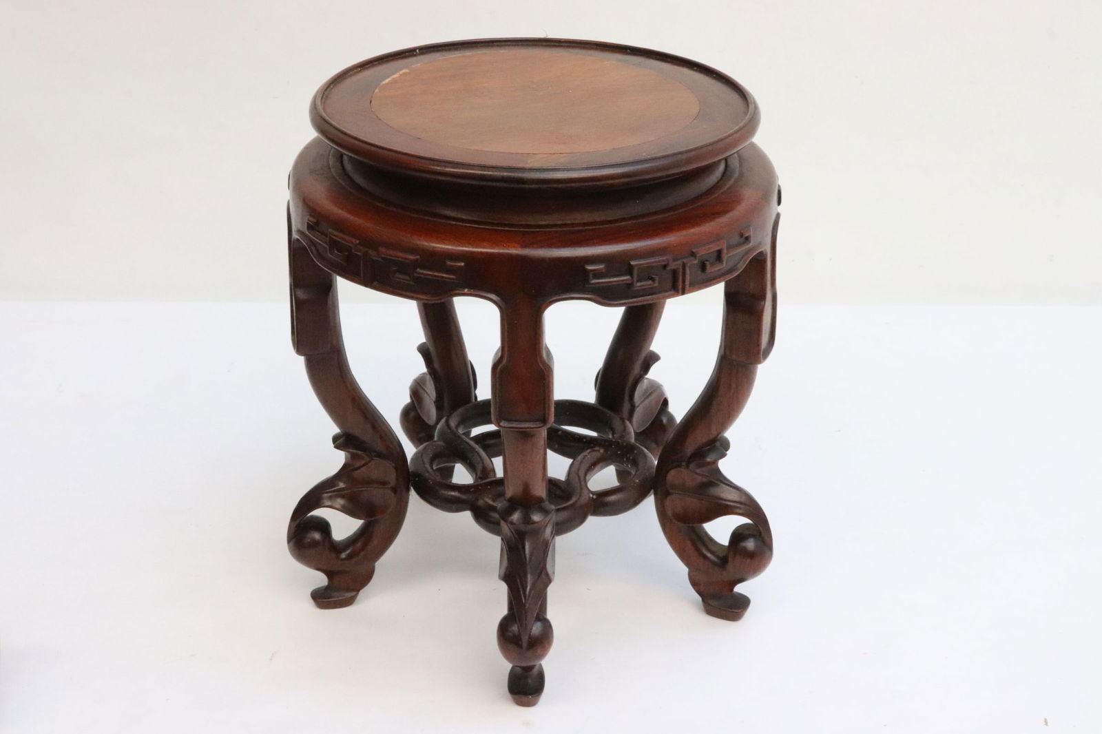 A rosewood table top pedestal stand (1 of 7)