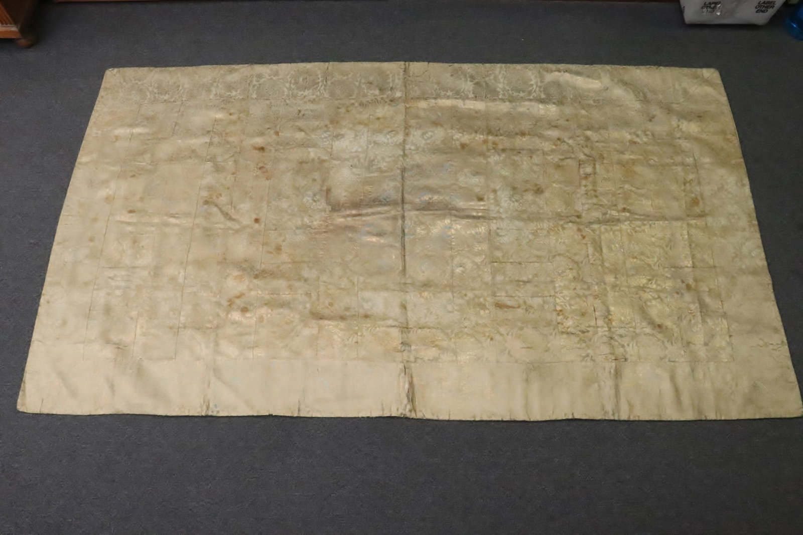 Antique Chinese embroidery panel: Antique Chinese embroidery panel (織錦), 82"x46"