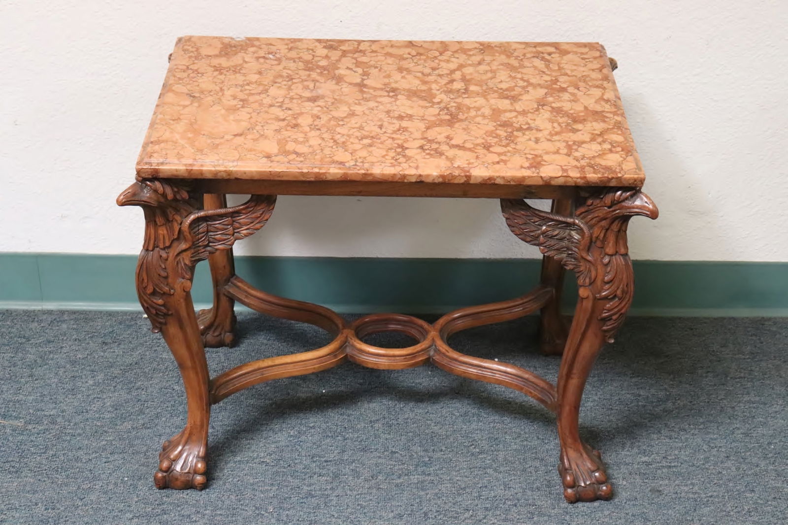 French 19th century marble top side table (1 of 10)