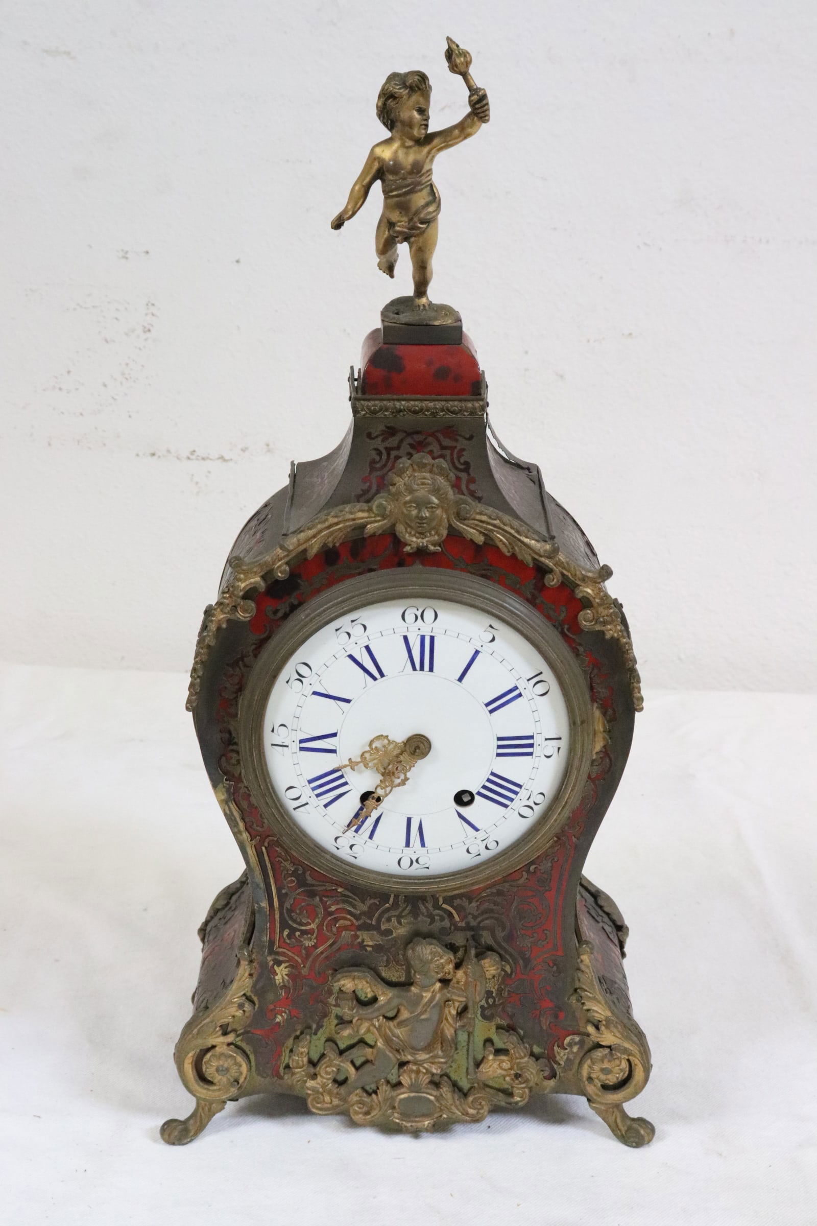 19th century French boule keywind table clock (1 of 10)