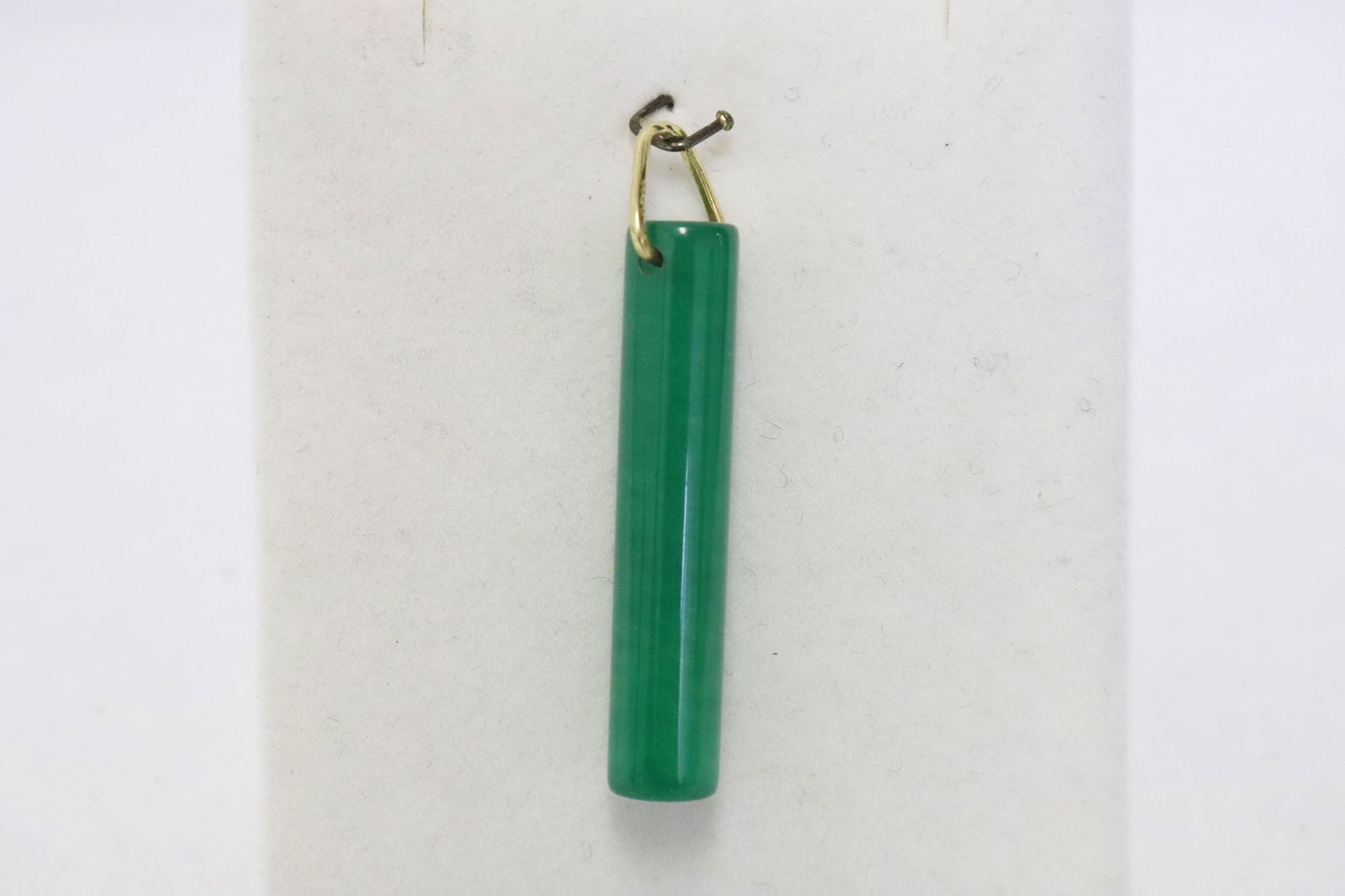 A jadeite hat ornament with 18K Y/G bale (1 of 6)