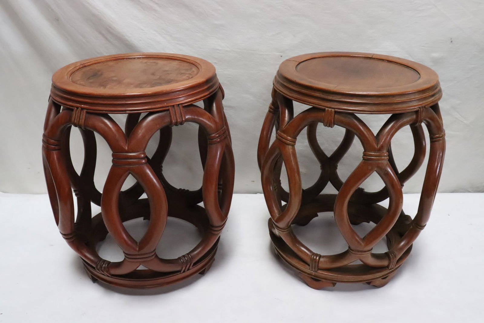 Pair Chinese rosewood stool (1 of 10)