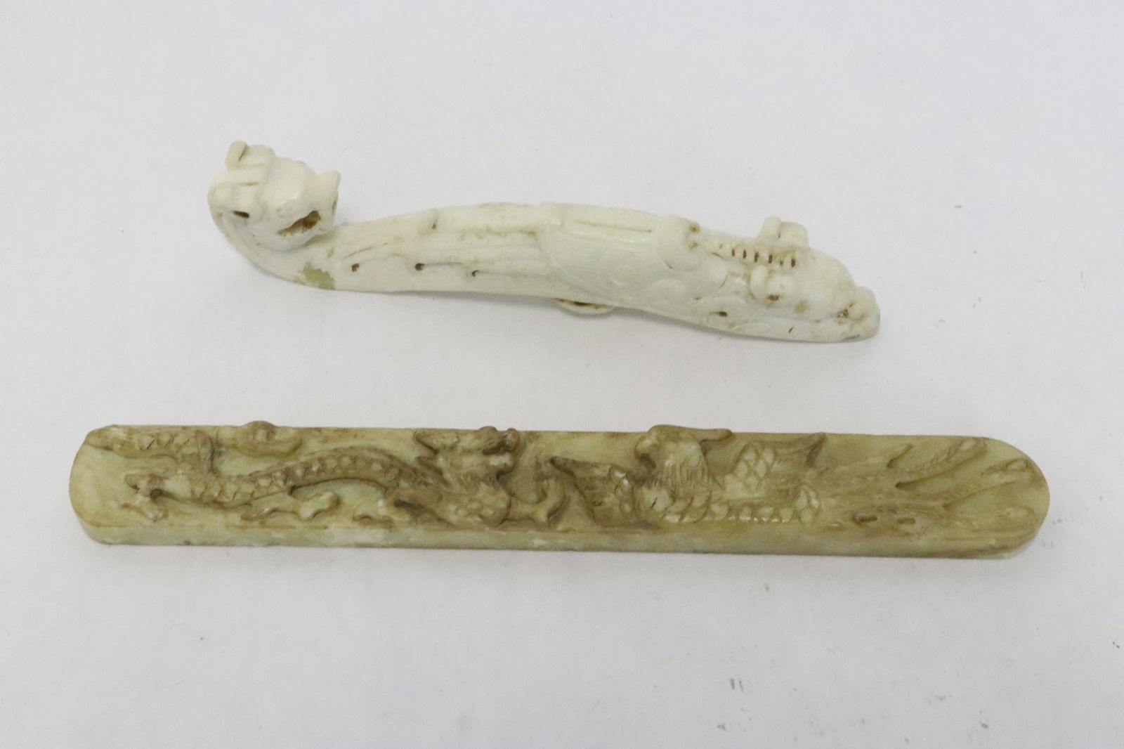 2 jade like stone carvings (1 of 10)