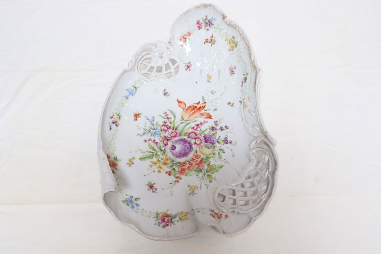 German porcelain platter, very unusual shape (1 of 9)