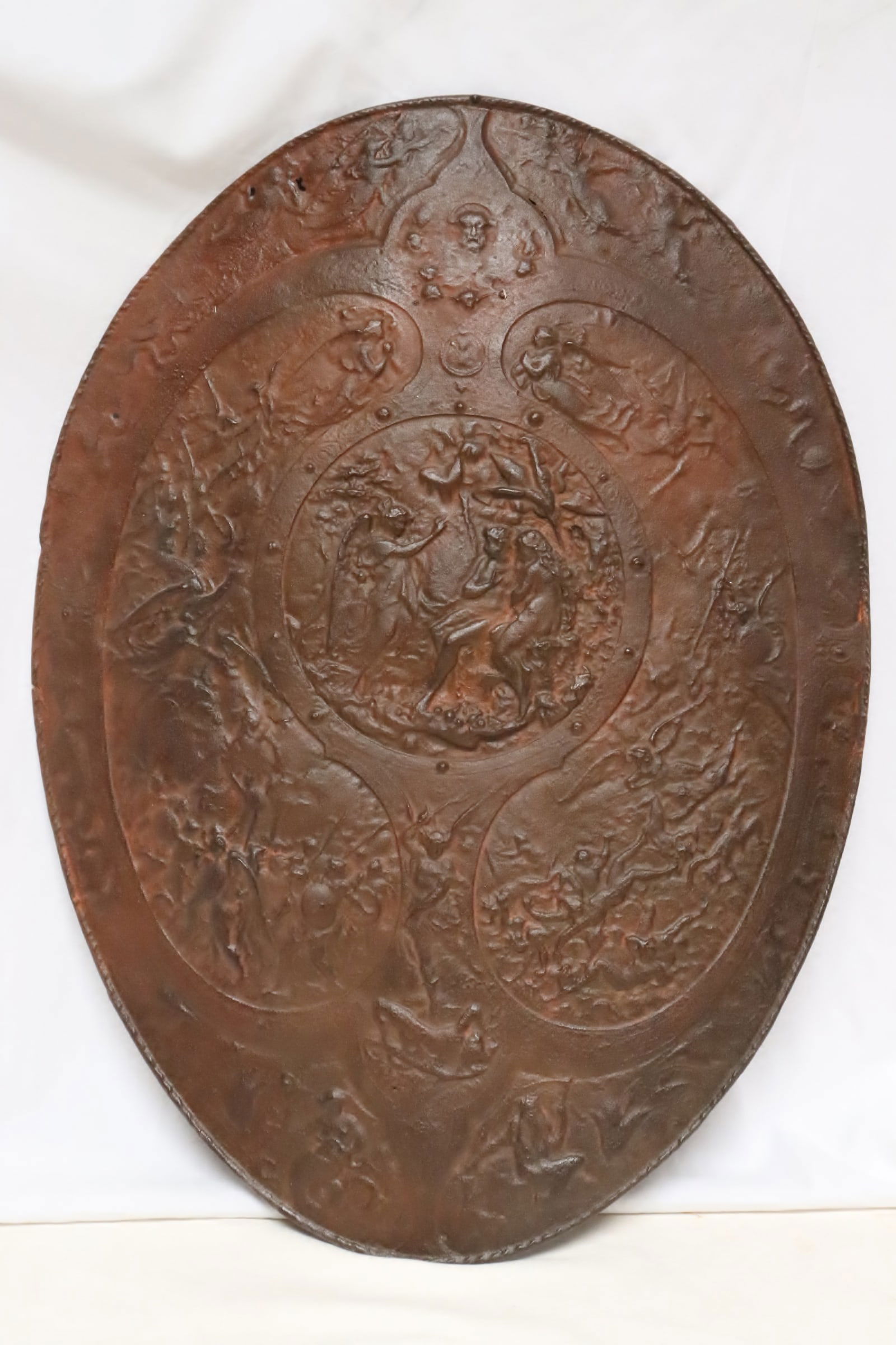 18th/19th c. European bronze/ cast metal shield (1 of 8)