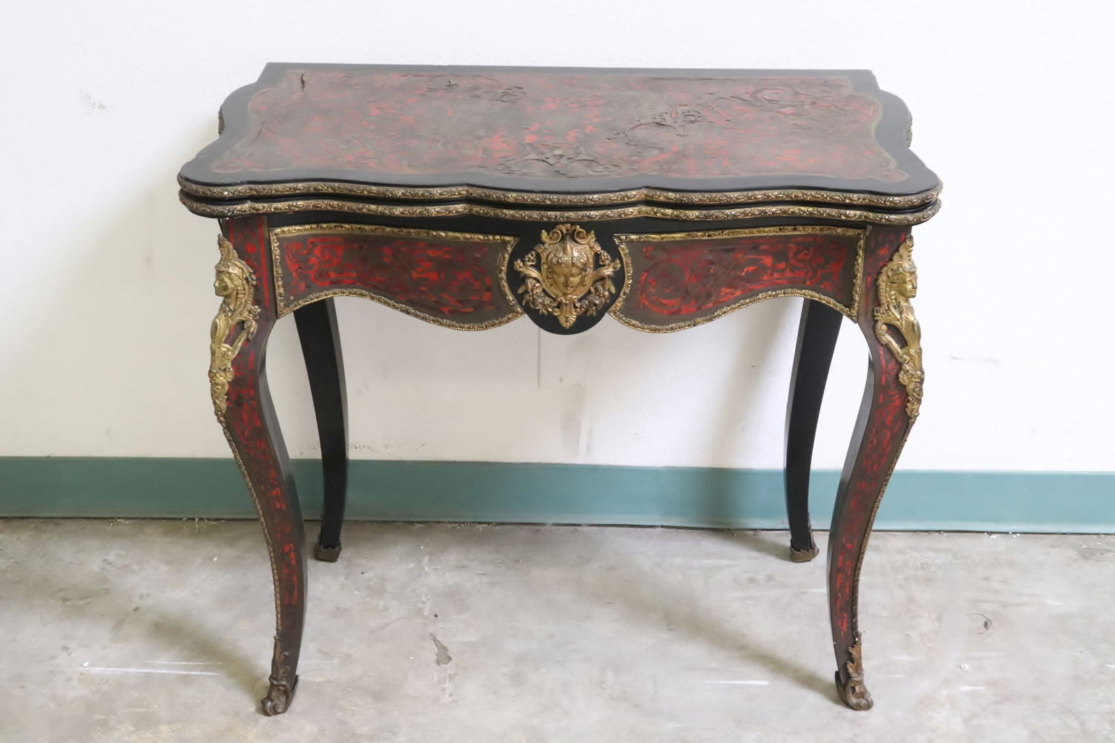 19th century boule game table with bronze ormolu (1 of 12)