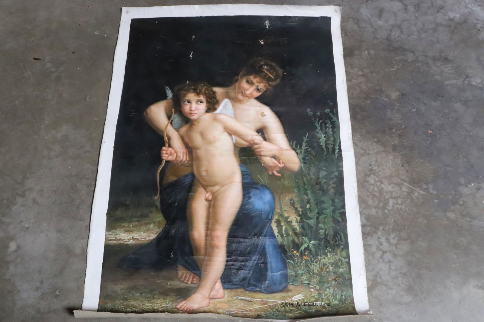 Oil on canvas of religious subject (1 of 8)