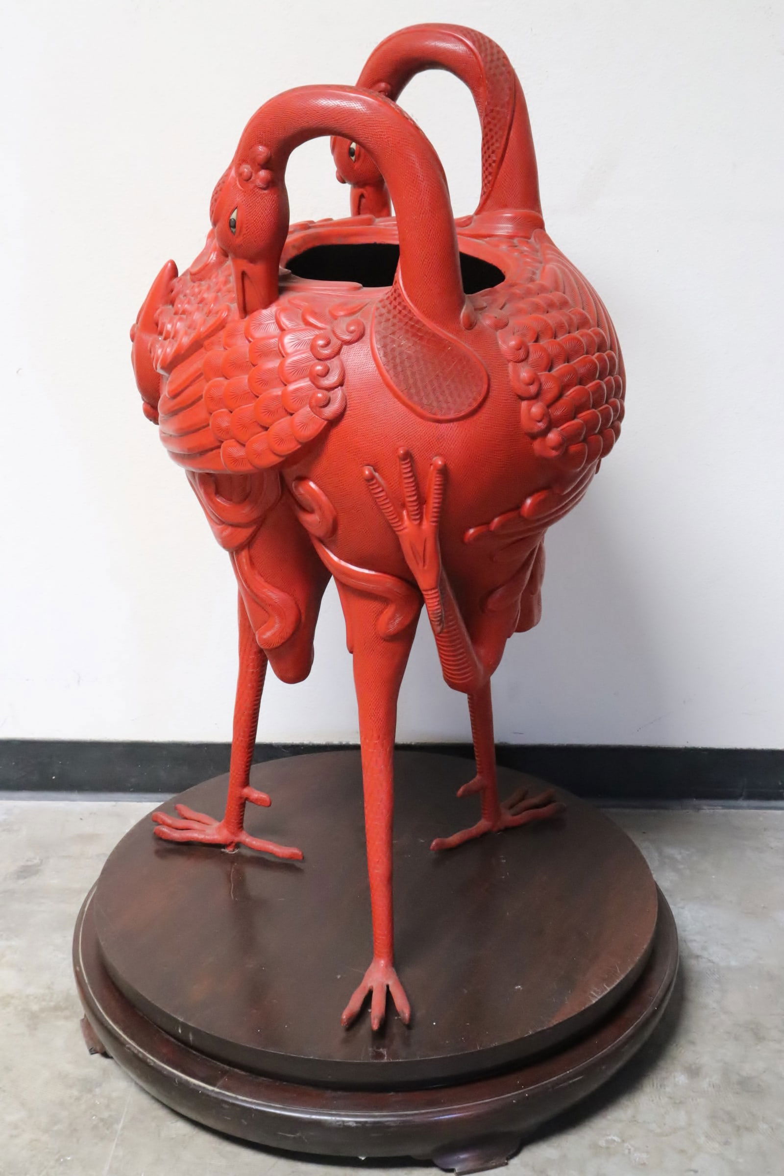 Magnificent cinnabar temple censer (1 of 13)