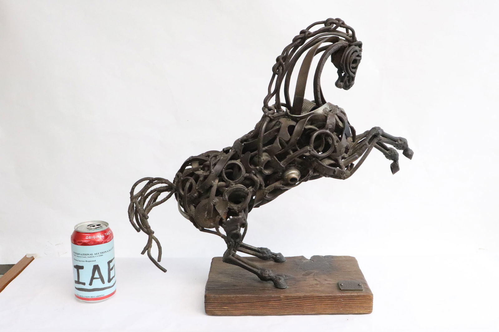 A cast iron sculpture of horse signed Cardoso (1 of 9)