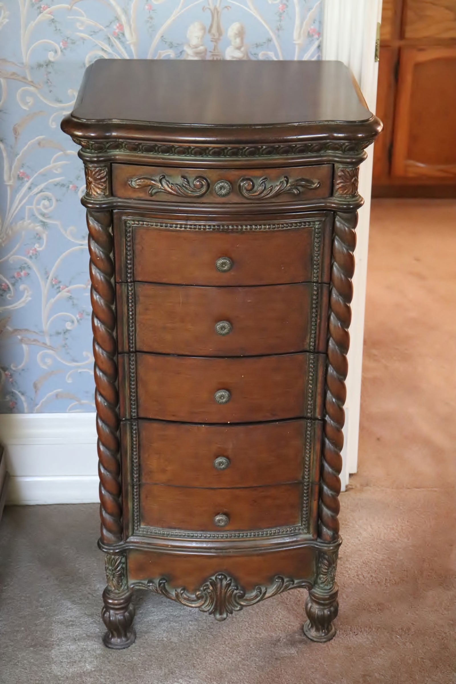 Chinese hexagonal famille rose porcelain brush holder (1 of 10)