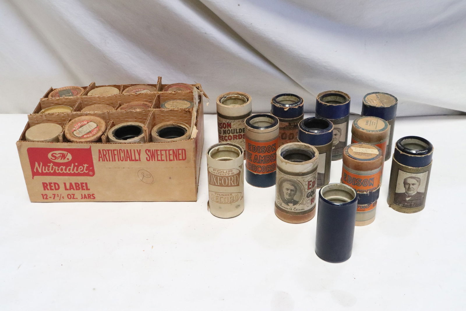 24 antique Edison amberol cylinder record (1 of 8)