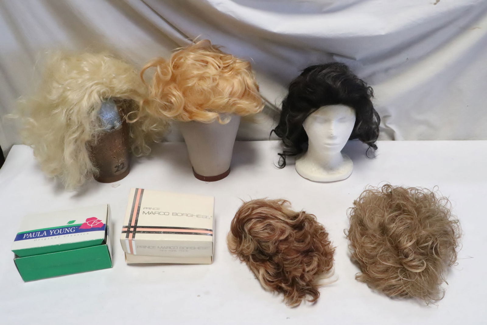6 human wigs, and 3 head forms (1 of 5)