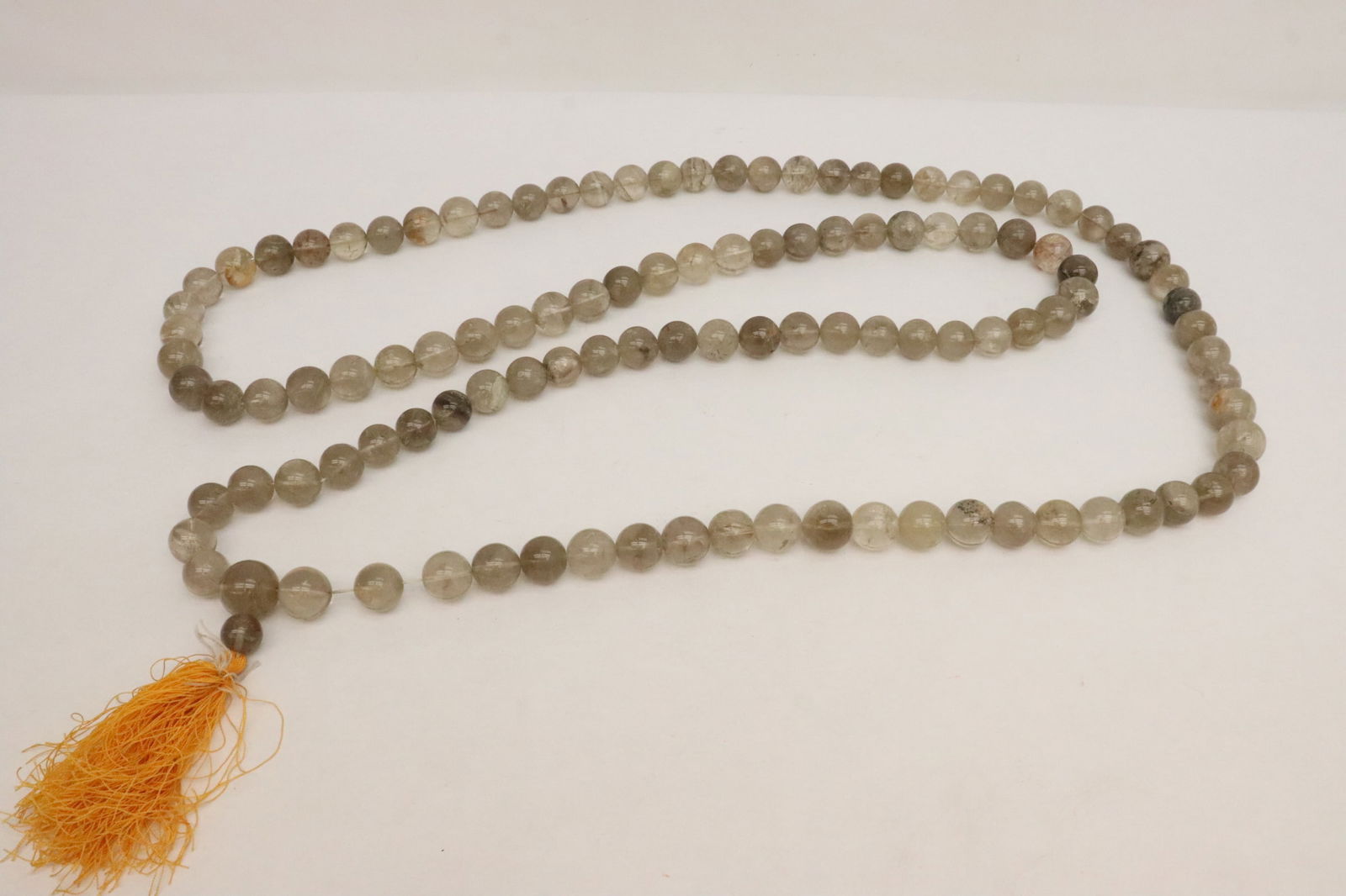 A rare long crystal bead necklace (1 of 9)