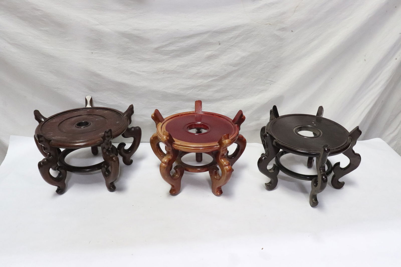 3 large Chinese wood stands (1 of 7)