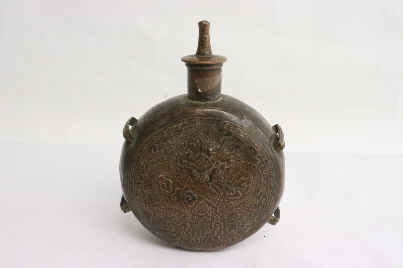 Chinese 18th/19th century copper water bottle (1 of 9)