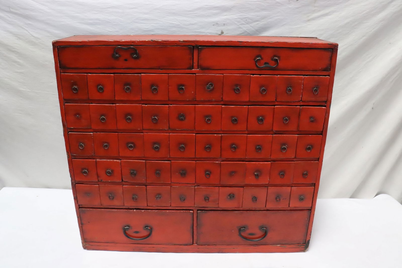 Rare Chinese painted wood medicine cabinet (1 of 8)