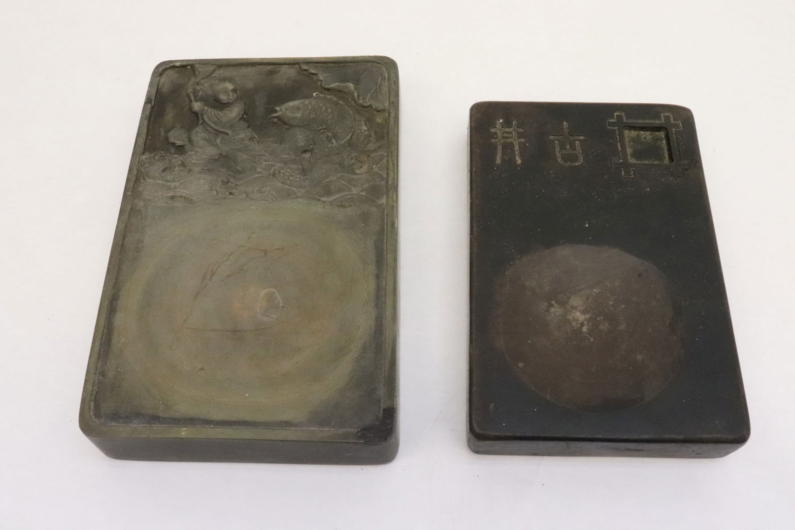 2 Chinese stone inkwells (1 of 9)