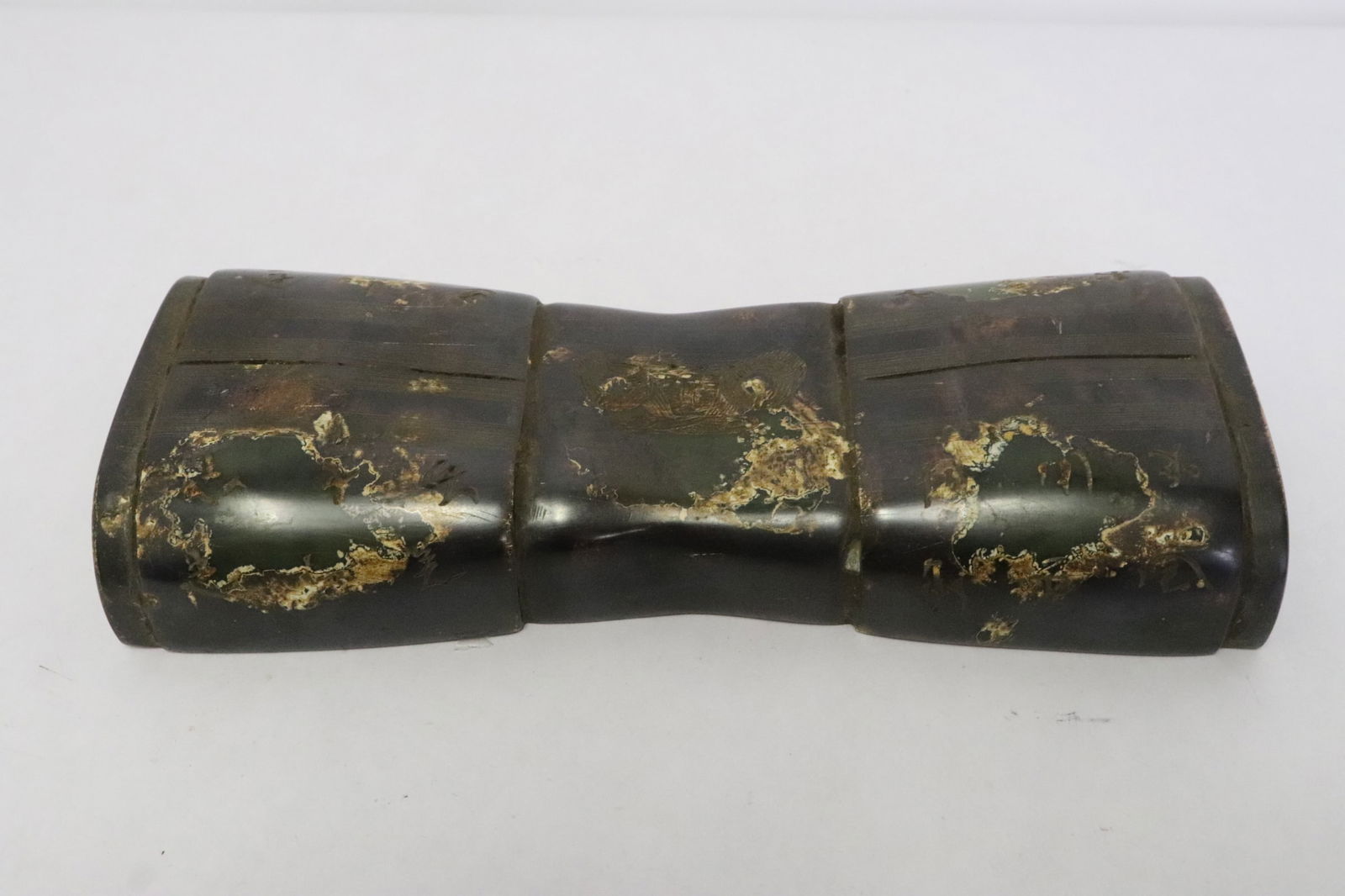 Large jade like stone carved heavy ornament (1 of 6)