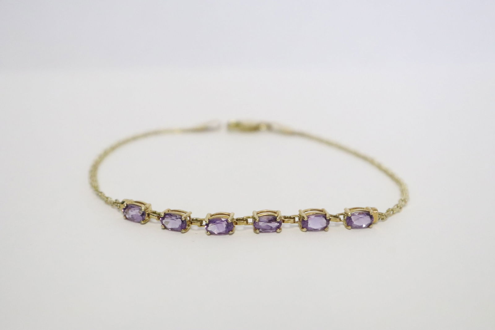 10K Y/G bracelet set with 6 amethyst (1 of 10)