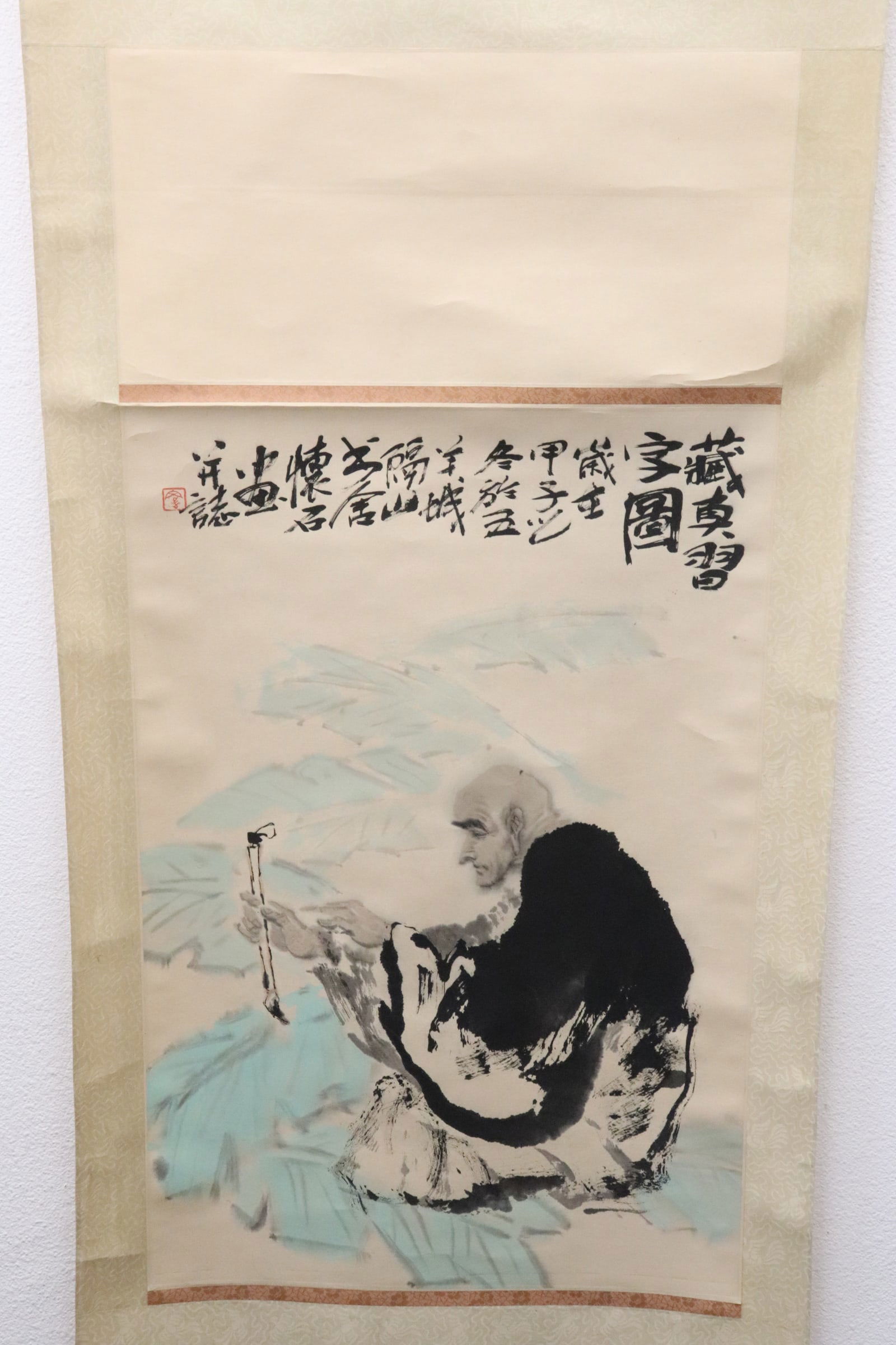 Chinese vintage watercolor scroll (1 of 7)